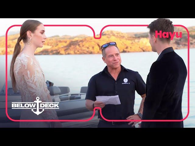 Captain Glenn officiates a wedding | Season 3 | Below Deck Sailing Yacht