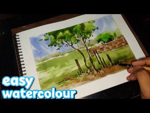 watercolours for beginners watercolor painting  || simple