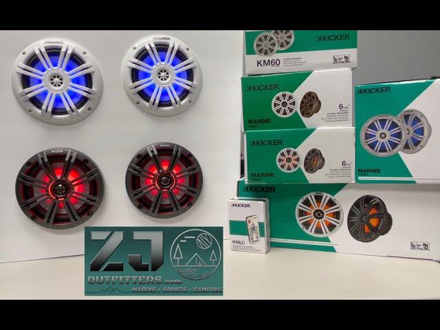 Kicker KM Marine Coaxial Speakers LED/Sound Demo and How to Wire The LED's