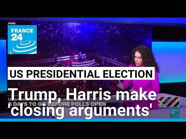 Trump, Harris make 'closing arguments' ahead of tense US election • FRANCE 24 English