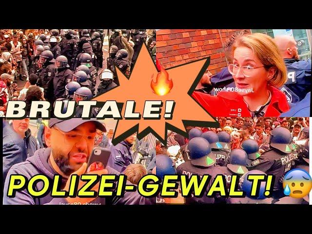  BRUTALE POLIZEI-GEWALT!  Pro-Palästina-Demo in Berlin eskaliert – UNFASSBARE UNGERECHTIGKEIT!#afd