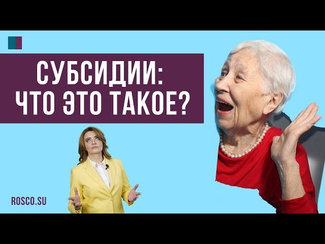 Субсидии: что это такое?