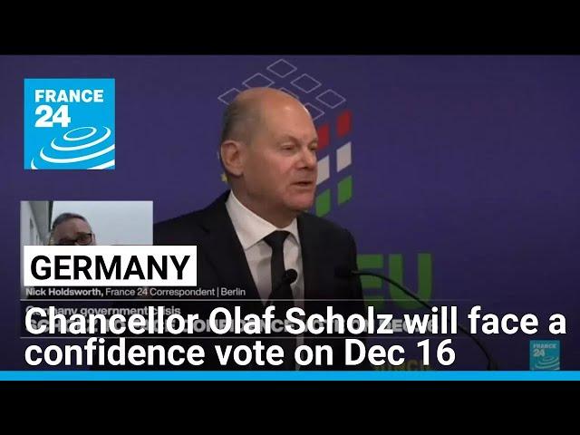 Germany: Olaf Scholz to face confidence vote on December 16 • FRANCE 24 English