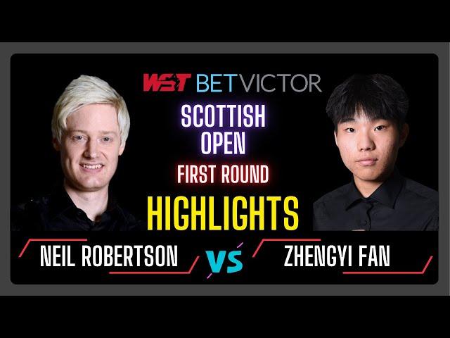 Neil Robertson vs Zhengyi Fan |  Round One Highlights | Scottish Open 2024 #snooker2024 #snooker