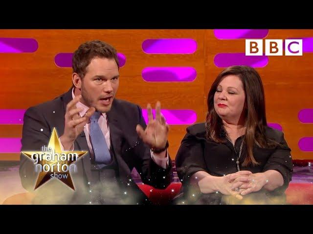 Melissa McCarthy and Chris Pratt's first head shots | The Graham Norton Show - BBC