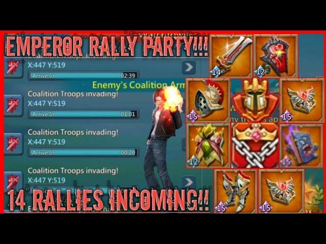 lords mobile: CRUSHING FTF EMPEROR RALLY PARTY!! TIMED QUADS INCOMING!! TIME TO PANIC !!!