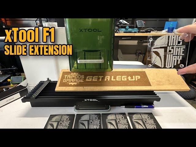 xTOOL F1 SLIDE EXTENSION - How to laser engrave glass!