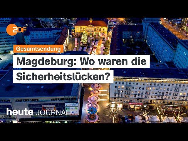 heute journal vom 23.12.2024 Aufarbeitung Anschlag Magdeburg, Konflikt Nordsyrien, Ehrenamt Neukölln