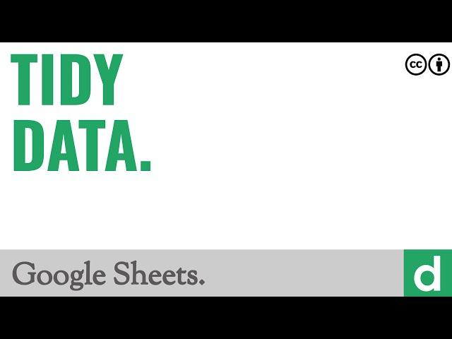 Tidy data — Google Sheets