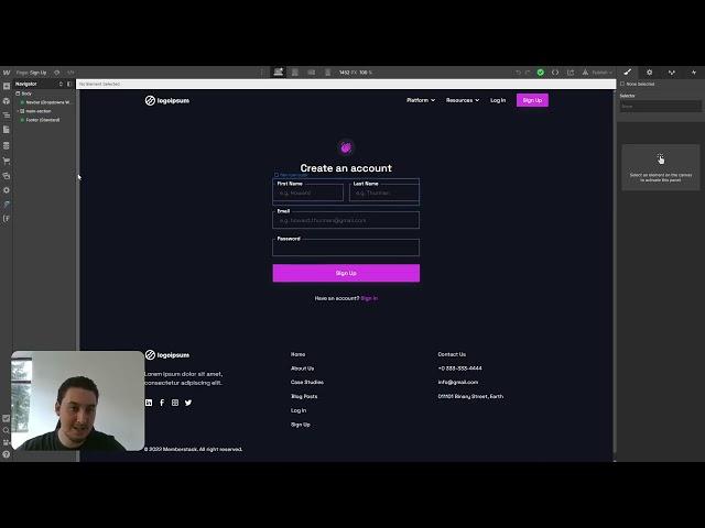 #9 Generic SaaS Template - Integrating Memberstack