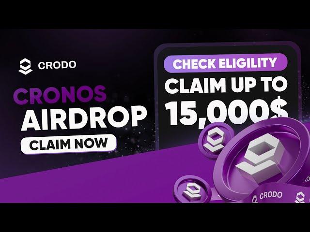 Crypto Airdrop : Cronos Airdrop Up to 15,000 $CRO Coin