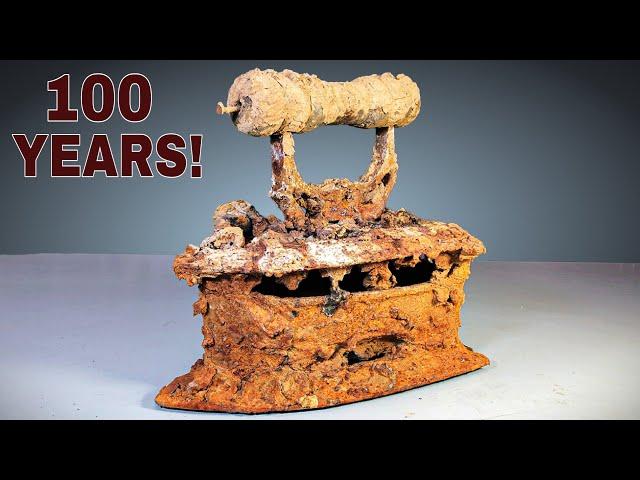 100 YEARS Underground! Rusty Antique Iron Restoration Video