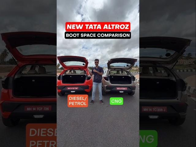 Tata Altroz 2025 Boot Space Comparison | Petrol vs CNG | autoX #shorts