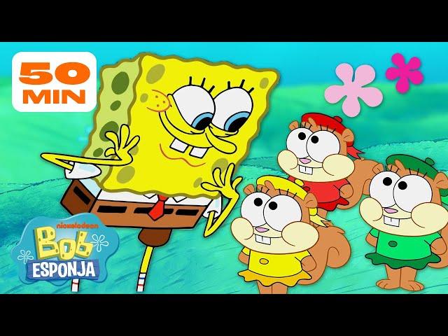 Bob Esponja | Os MELHORES Momentos em Família do Bob Esponja | 50 Minutos | Bob Esponja em Português