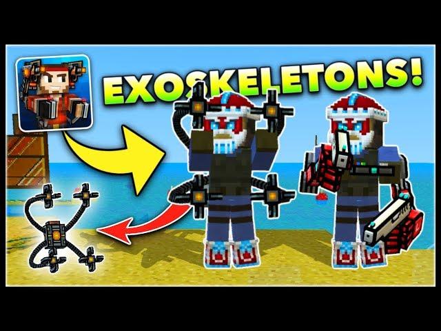 OMG! NEW EXOSKELETONS!! | Pixel Gun 3D - New Update 13.4.0 [Review]