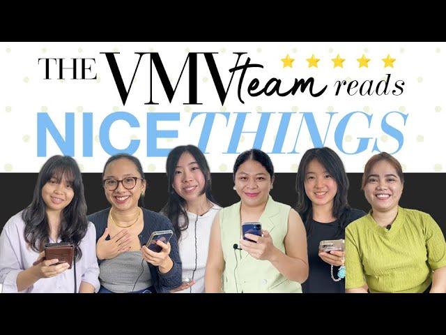 The VMV Team reads Nice Things | VMV Hypoallergenics