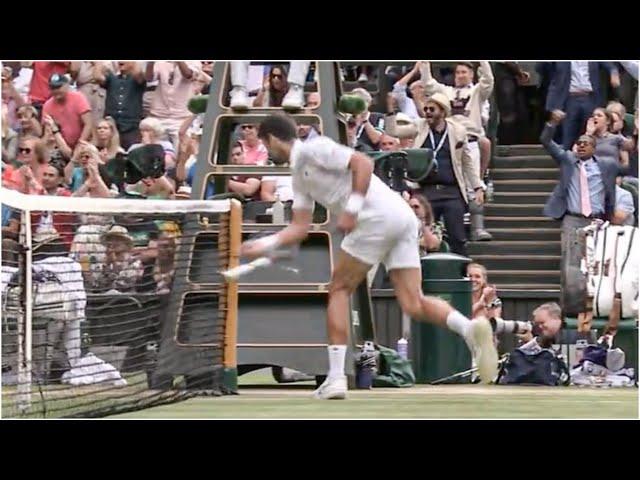 Novak Djokovic SMASHES his racket in frustration  | Wimbledon on ESPN