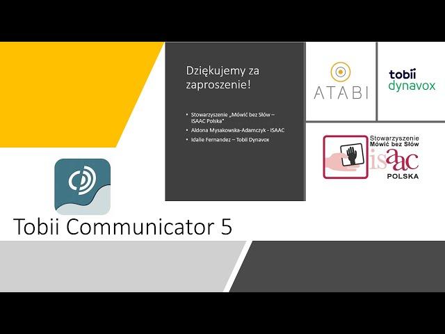 Atabi Tobii Communicator 5 z bazą symboli PCS - szkolenie podstawowe