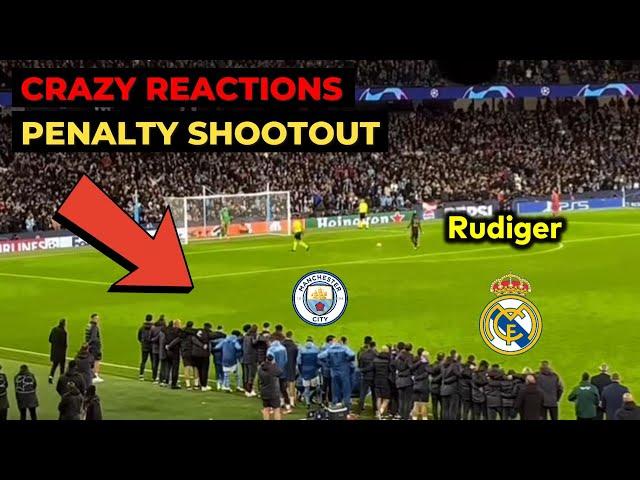 Man City vs Real Madrid penalty shootout: Crazy reactions to Rudiger penalty goal