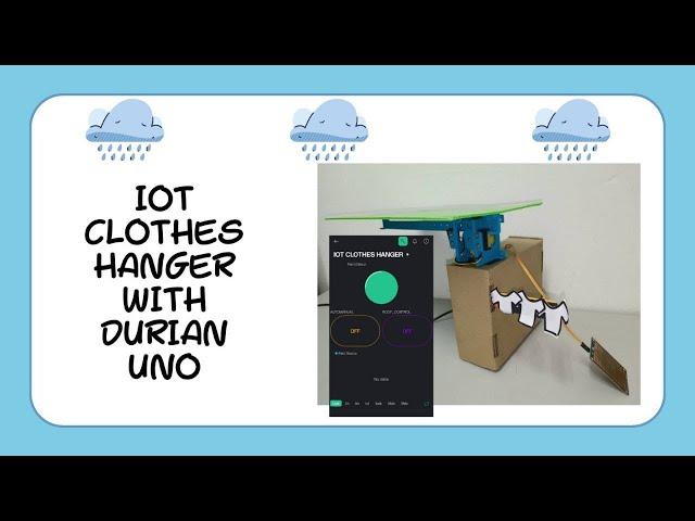 ARDUINO STEM RBT PROJECT : IOT SMART BLYNK AUTOMATIC CLOTHES DRYING SYSTEM WITH DURIAN UNO