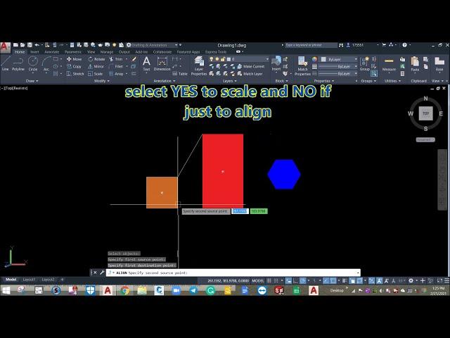 TIPS & TRICKS in Autocad (How to use Align Command to Scale Objects)