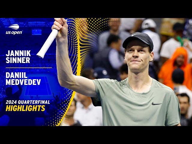 Jannik Sinner vs. Daniil Medvedev Highlights | 2024 US Open Quarterfinal