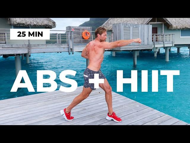 25 Min Abs + FULL BODY Cardio HIIT Workout with Cool Down  No Equipment