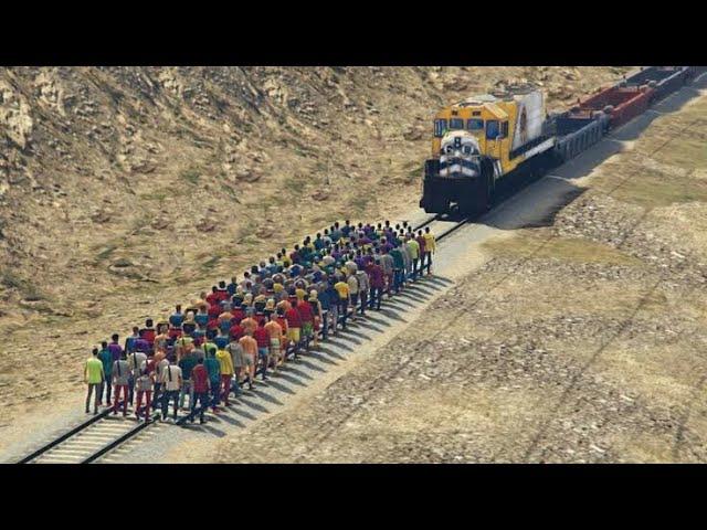 1000 Planes VS Train GTA 5