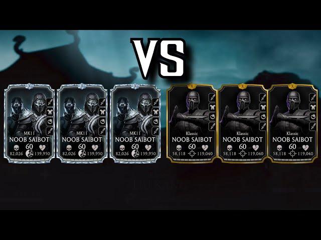 MK MOBILE 3 MK 11 NOOB SAIBOT'S VS 3 KLASSIC NOOB SAIBOT'S | WHICH IS BETTER? FX NOOB SAIBOT