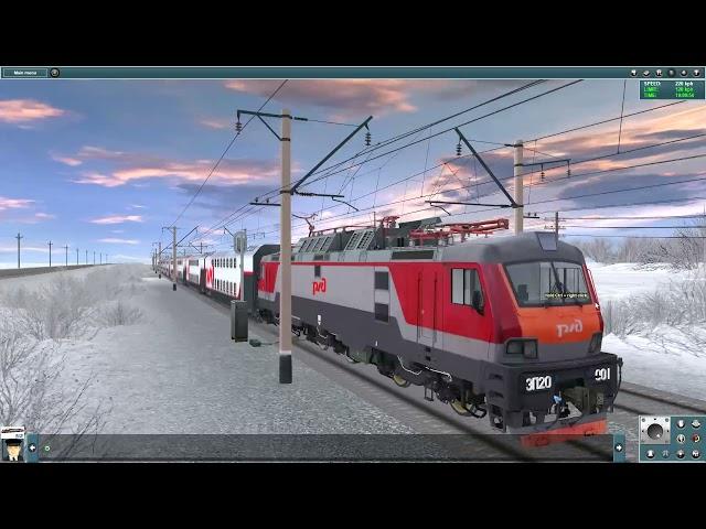 Trainz 12 ЭП20 со СКОРОСТНЫМ поездом 200кмч! Балезино - Мосты