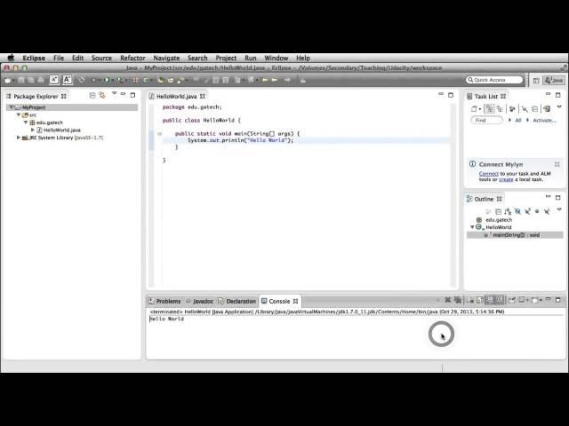 Eclipse Demo: Run Configuration - Georgia Tech - Software Development Process