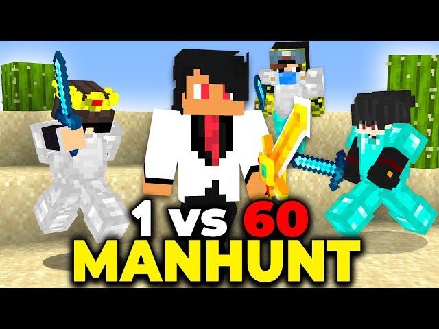 1 vs 60 Players Simulate Minecraft BATTLE ROYALE