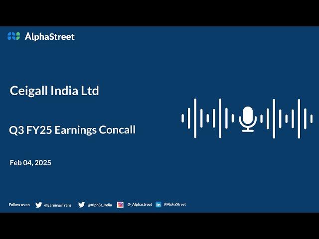 Ceigall India Ltd Q3 FY2024-25 Earnings Conference Call