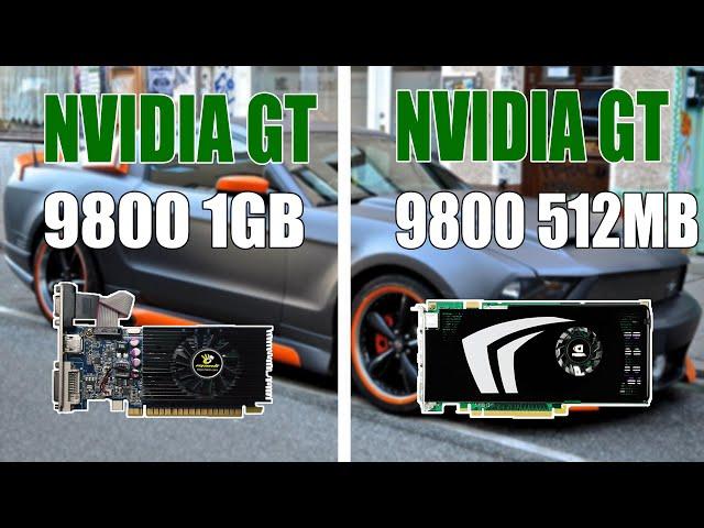 Nvida GT 9800 1GB Vs 512MB Graphic Comparison (GTA V Benchmark)