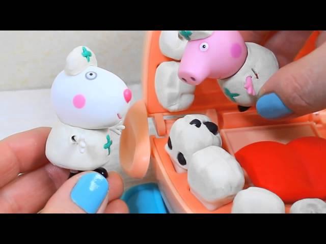 Свинка Пеппа и набор Play  Doh  Доктор Зубастик Мультфильм для детей