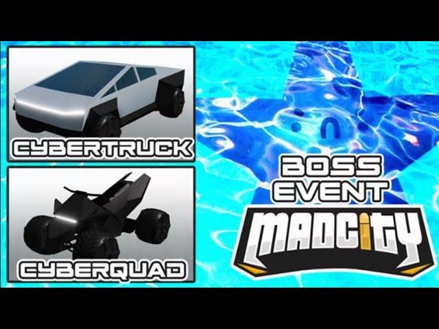  MAD CITY NEW STARFISH BOSS FIGHT EVENT | Tesla Cyber Truck & Cyber Quad | Roblox Mad City LIVE