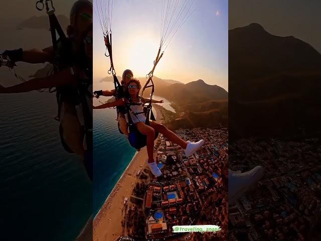 paragliding in evening #shorts #explorekaro #youtubeshorts#explore #travel#explorepage #paragliding