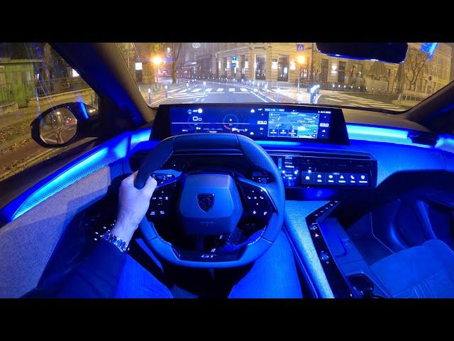 New PEUGEOT 5008 48V HYBRID (2025) - NIGHT POV test drive & REVIEW (GT)