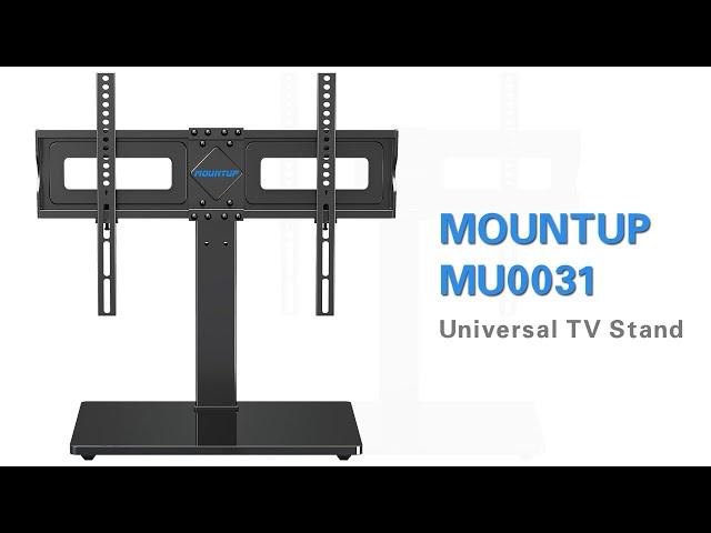 MOUNTUP Universal Tabletop TV Stand Tempered with Glass Base for 37''-70'' TVs MU0031