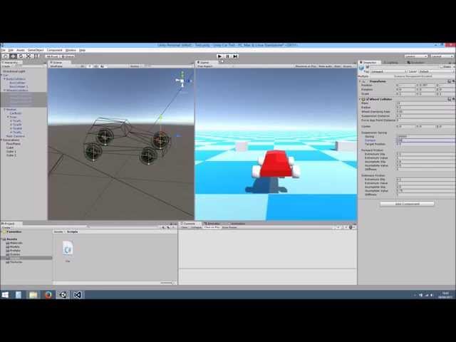 Unity 5 - Car Wheel Collider Tutorial + Blender Meshes