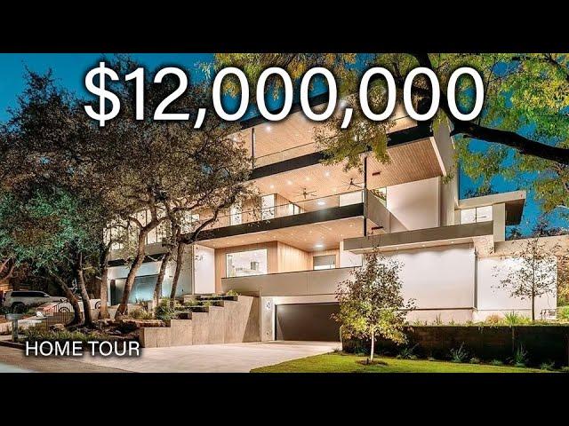 Touring a $12,000,000 Modern Mansion in Austin Texas | Insane City Views!