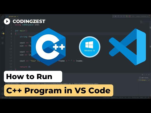 How to Run C++ in Visual Studio Code on Windows 10 2022 | C++ Programming in VS Code with Example