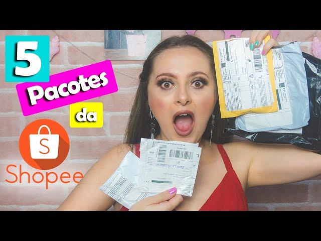 Recebi 5 PACOTES DO SHOPEE da Carol, O QUE SERÁ? Isabela Lourenzão.