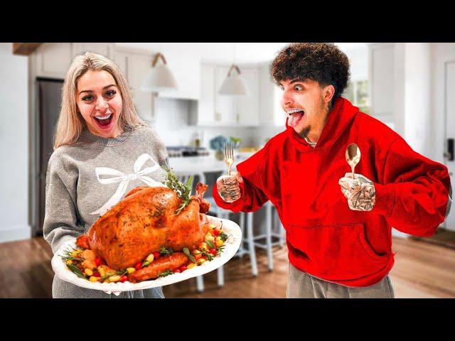 OUR FIRST TIME MAKING A TURKEY TOGETHER FOR THANKSGIVING!!