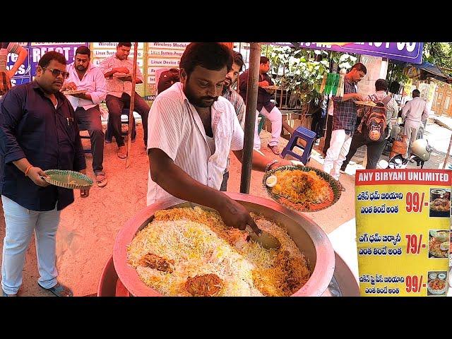 Crowd going crazy for Rs 99 /-  Chicken Biryani @ Hyderabad | Amazing Food Zone