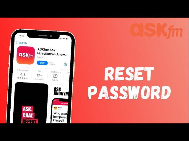 How to Reset the Password of your ASK.fm Account | 2021