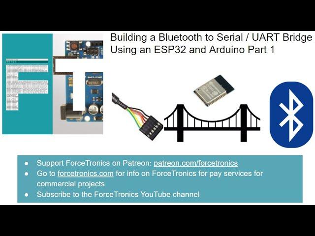 Building a Bluetooth to Serial / UART Bridge Using an ESP32 and Arduino Part 1