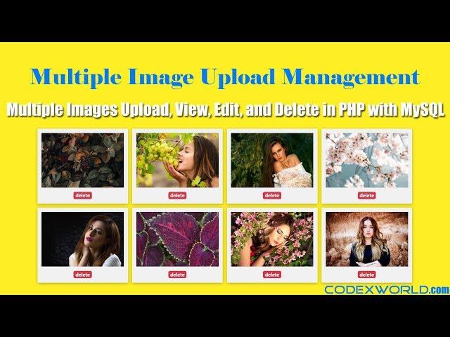 Multiple Image Upload with View, Edit, and Delete in PHP