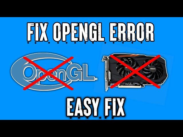 How To Fix OpenGL Error In Any Software,Games,Emulators ( For Old Pc Or No Graphic Card )