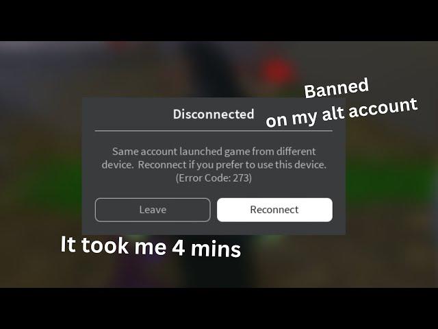 Part 3: I got myself banned on purpose on my alt account | Roblox Ban speedrun